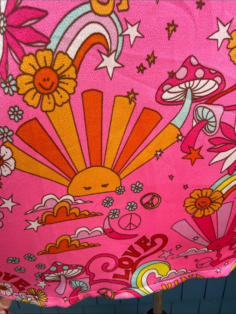 Never Fully Dressed Pink Retro Floral Rainbow Tank Top M NWOT - Picture 2 of 8